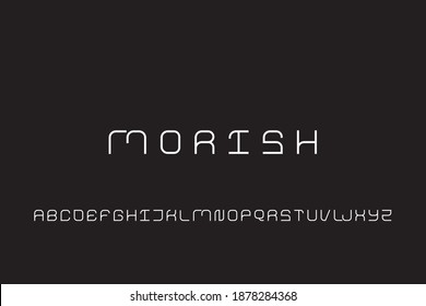 Abstract modern alphabet font. Vector illustration of typography alphabet.