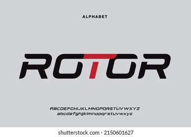 Abstract modern alphabet fonts. Typography sport, technology, fashion, digital, future creative logo font