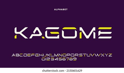 Abstract modern alphabet fonts. Typography sport, technology, fashion, digital, future creative logo font