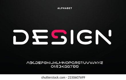 Abstract modern alphabet fonts. Typography sport, game, technology, fashion, digital, future creative logo font.