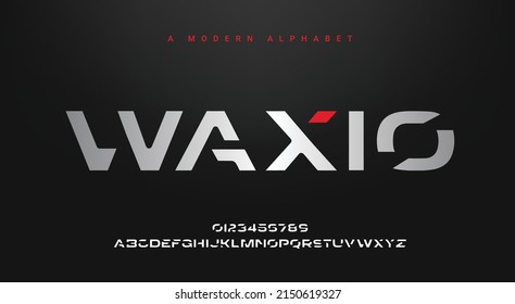 Abstract modern alphabet fonts. Typography sport, game, technology, fashion, digital, future creative logo font.