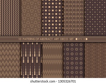 Abstract modern antique of art deco pattern design set. You can use for art work decorating, ad, luxury style. eps 10