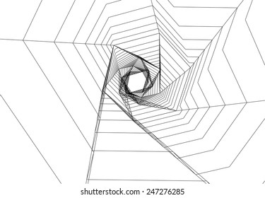 abstract modern architectural building