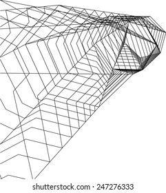 abstract modern architectural building