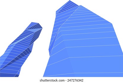abstract modern architectural building