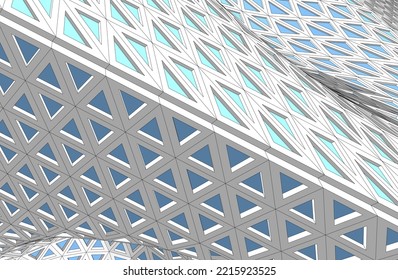 abstract modern architecture 3d background