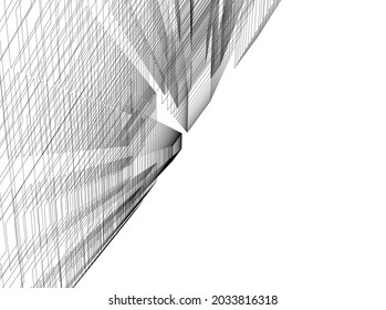 abstract modern architecture 3d design