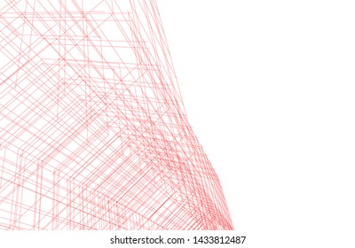 abstract modern architecture 3d illustration