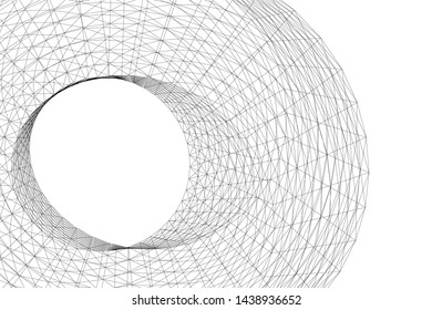 abstract modern architecture 3d illustration
