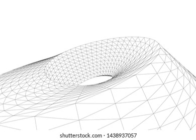 abstract modern architecture 3d illustration