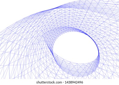 abstract modern architecture 3d illustration