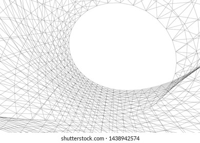 abstract modern architecture 3d illustration