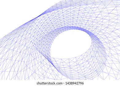 abstract modern architecture 3d illustration