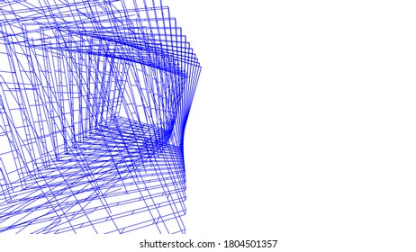 abstrakte moderne Architektur 3D-Illustration
