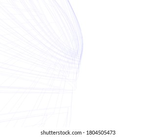 abstract modern architecture 3d illustration