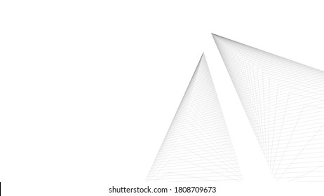 abstract modern architecture 3d illustration