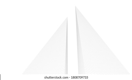ilustración 3d de arquitectura moderna abstracta