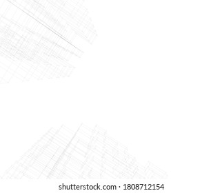 abstract modern architecture 3d illustration
