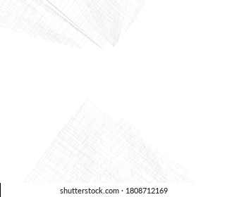 abstract modern architecture 3d illustration