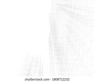 abstrakte moderne Architektur 3D-Illustration