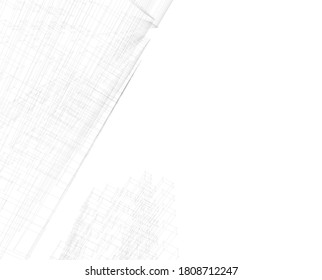 abstract modern architecture 3d illustration