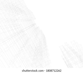 ilustración 3d de arquitectura moderna abstracta