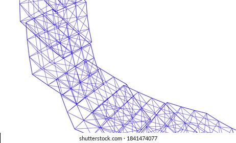 abstract modern architecture 3d illustration 