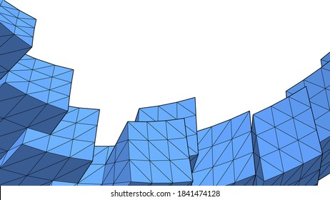 abstract modern architecture 3d illustration 