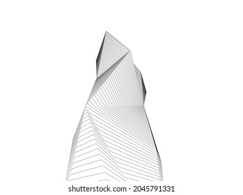 abstract modern architecture 3d illustration