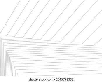 abstract modern architecture 3d illustration