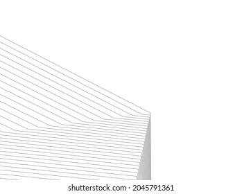abstract modern architecture 3d illustration