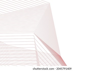 ilustración 3d de arquitectura moderna abstracta