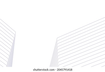 abstract modern architecture 3d illustration