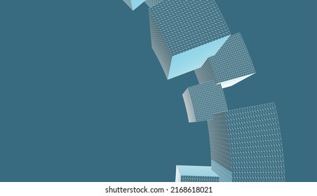 Abstract modern architecture 3d illustration