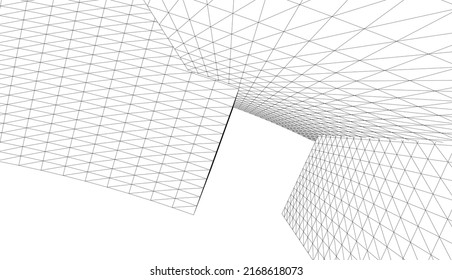 Abstrakte moderne Architektur 3D-Illustration