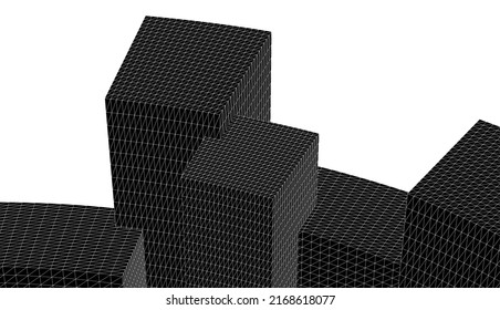 Abstrakte moderne Architektur 3D-Illustration