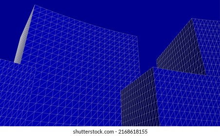 Abstract modern architecture 3d illustration