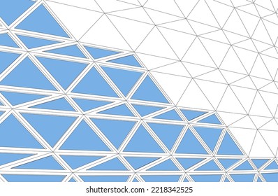 Abstract modern architecture 3d illustration