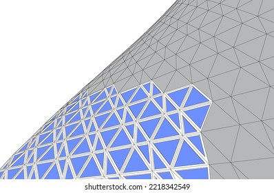 Abstract modern architecture 3d illustration