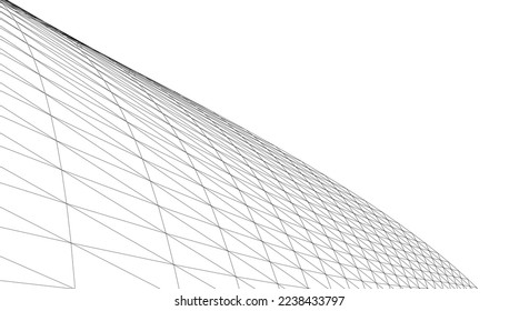Abstract modern architecture 3d illustration	
