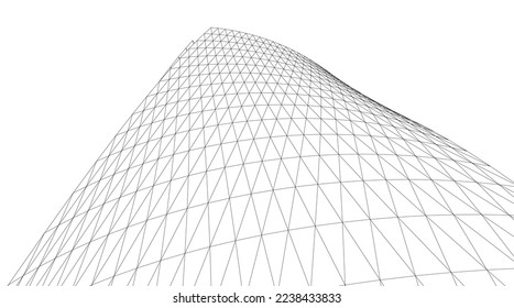 Abstract modern architecture 3d illustration	
