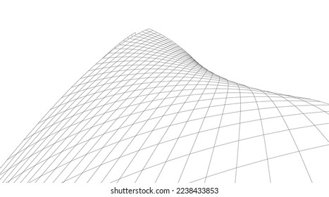 Abstract modern architecture 3d illustration	
