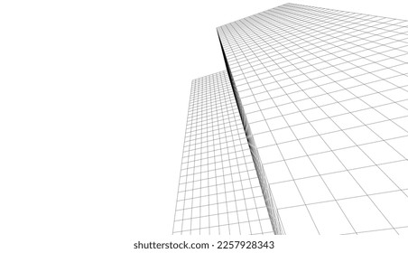 Abstract modern architecture 3d illustration