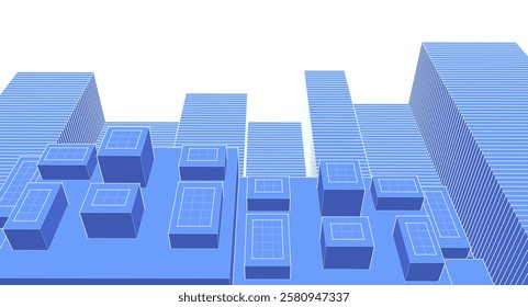 abstract modern architecture 3d illustration