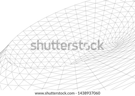 abstract modern architecture 3d illustration