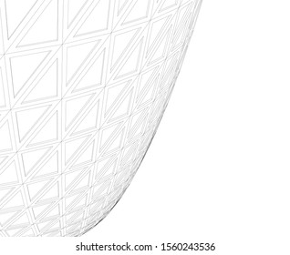 abstract modern architecture, 3d structure 