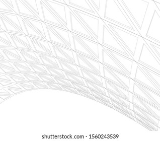abstract modern architecture, 3d structure 