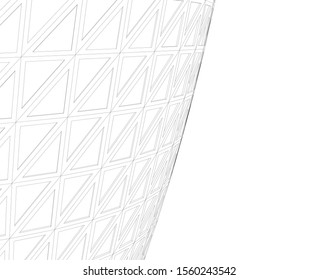 abstract modern architecture, 3d structure 