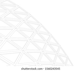 abstract modern architecture, 3d structure 