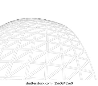 abstract modern architecture, 3d structure 